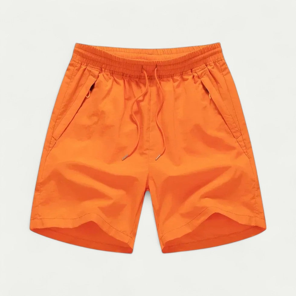 Lightweight Swim Shorts with Elastic Waist and Pockets