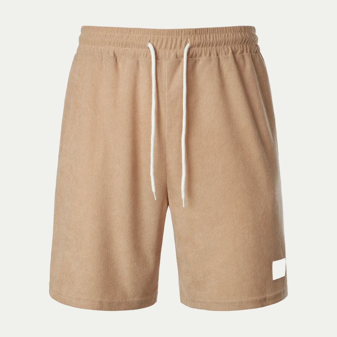 Men Corduroy Drawstring Summer Casual Jogger Shorts