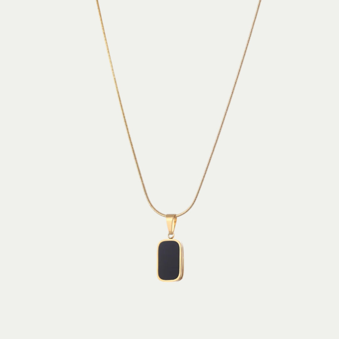 Unisex Noir Minimalist Pendant Necklace