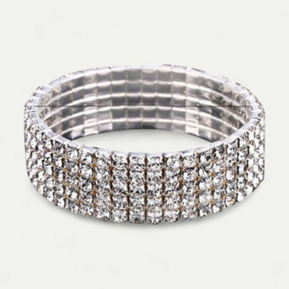 Tennis Bracelet with Sparkling Round Cut Stones
