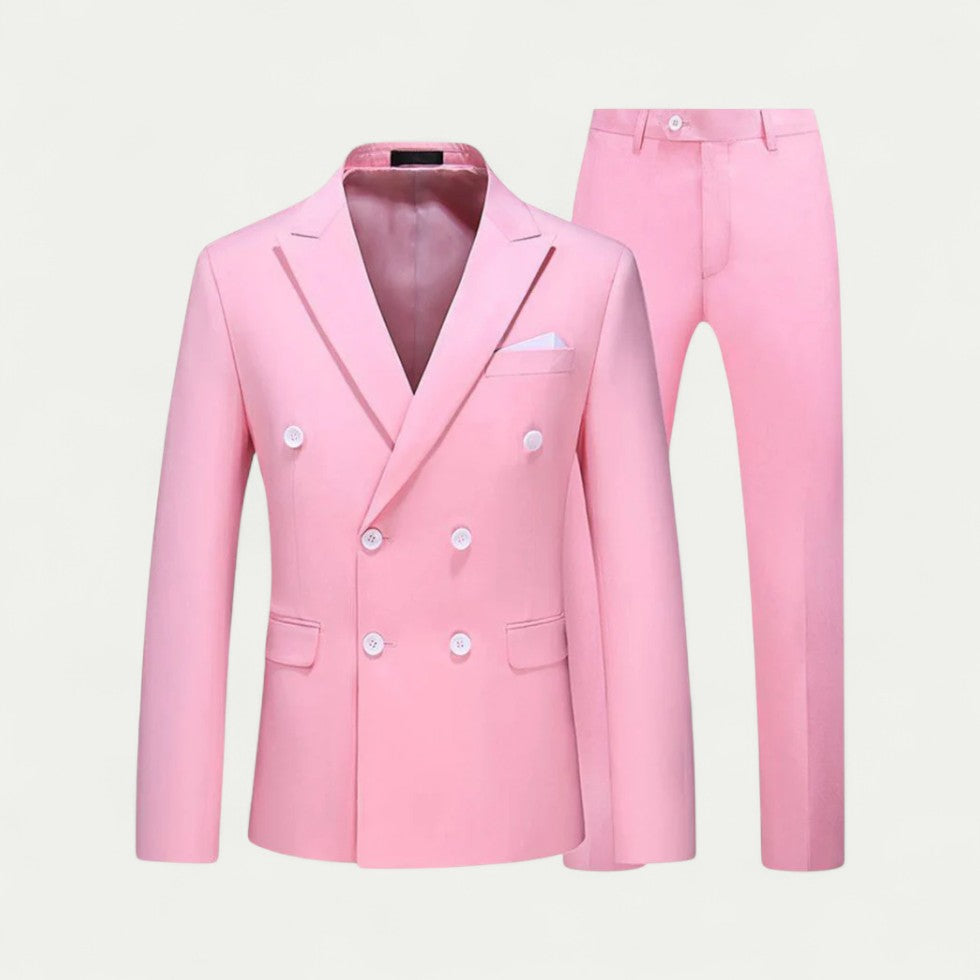 Double Breasted Slim Fit Two Piece Formal Suit