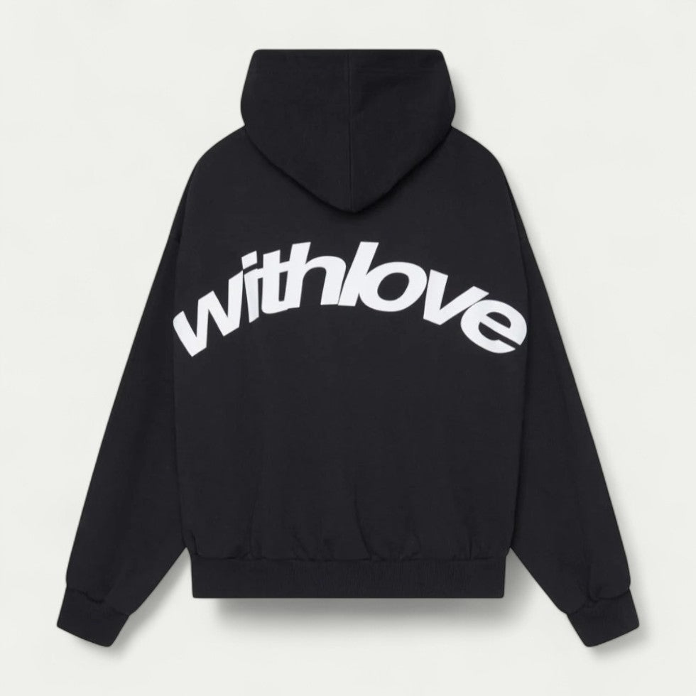 Oversized Cotton Blend Graphic Back Print Streetwear Hoodie