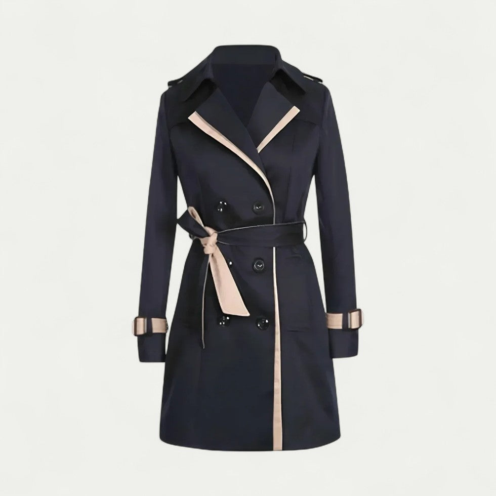 Double Breasted Long Trench Coat for Women
