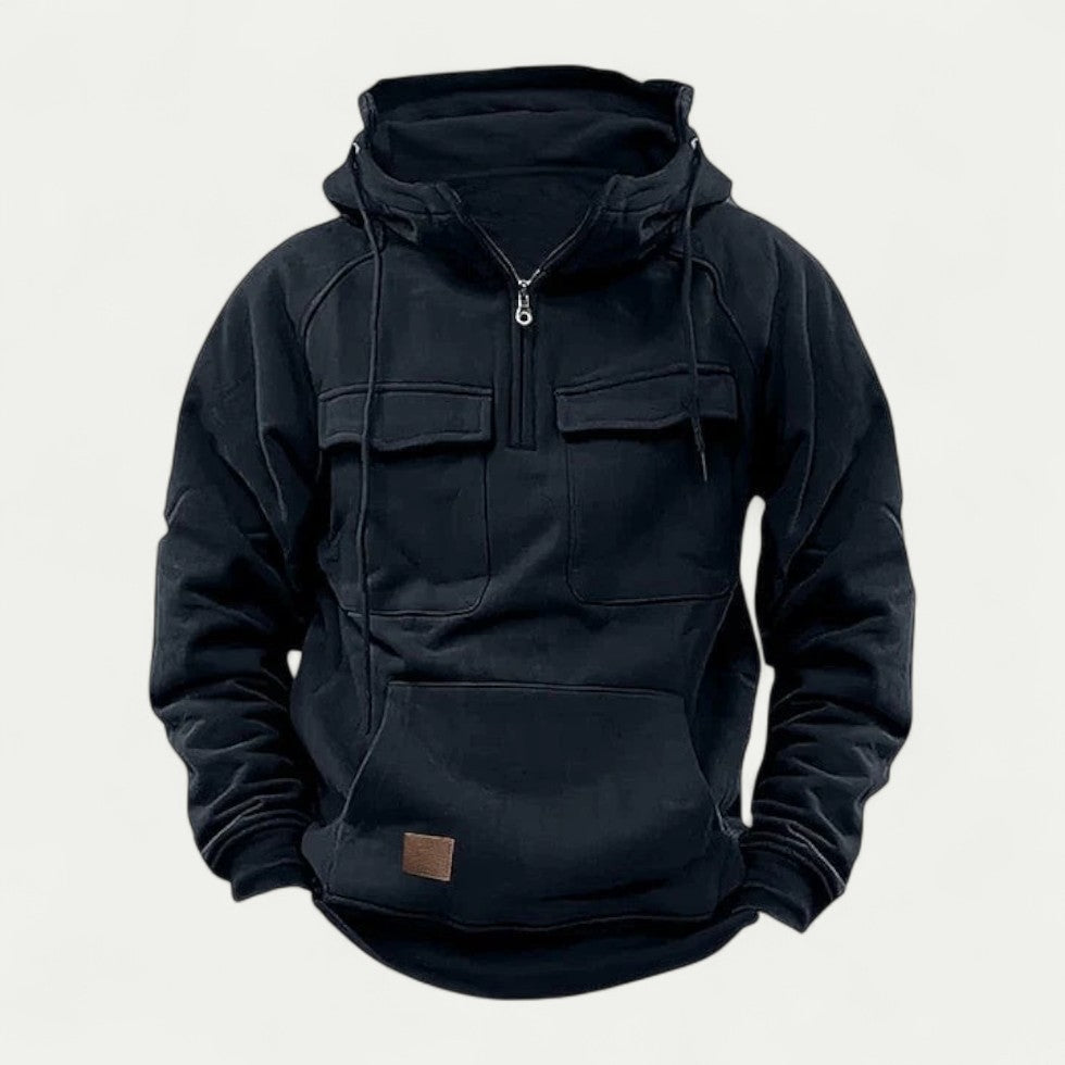 Men Premium Cotton Blend Fleece Hoodie Casual Warm Winter Pullover Jacket