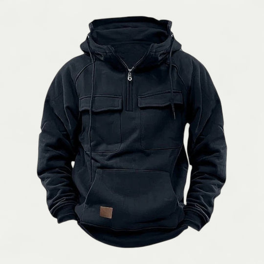 Men Premium Cotton Blend Fleece Hoodie Casual Warm Winter Pullover Jacket