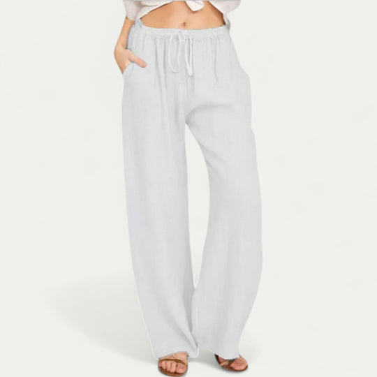 Women Summer Oversized Pure Linen Pants