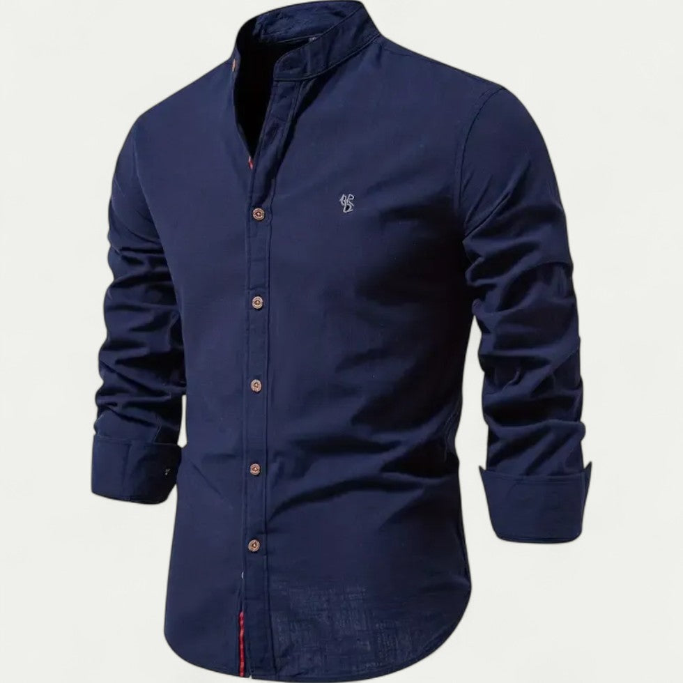 Men's Cotton Long Sleeve Shirt Casual Slim Fit Smart Look