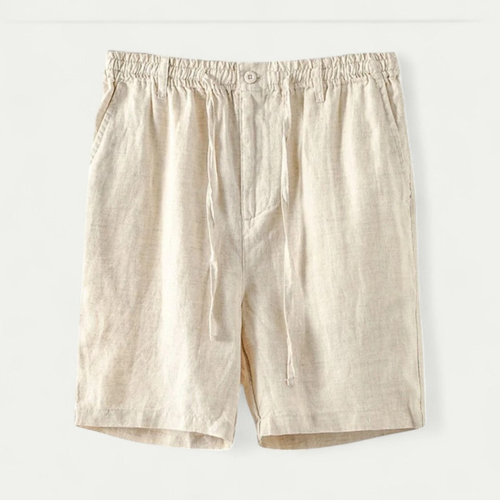 Linen Blend Drawstring Shorts Lightweight Summer Casual Fit