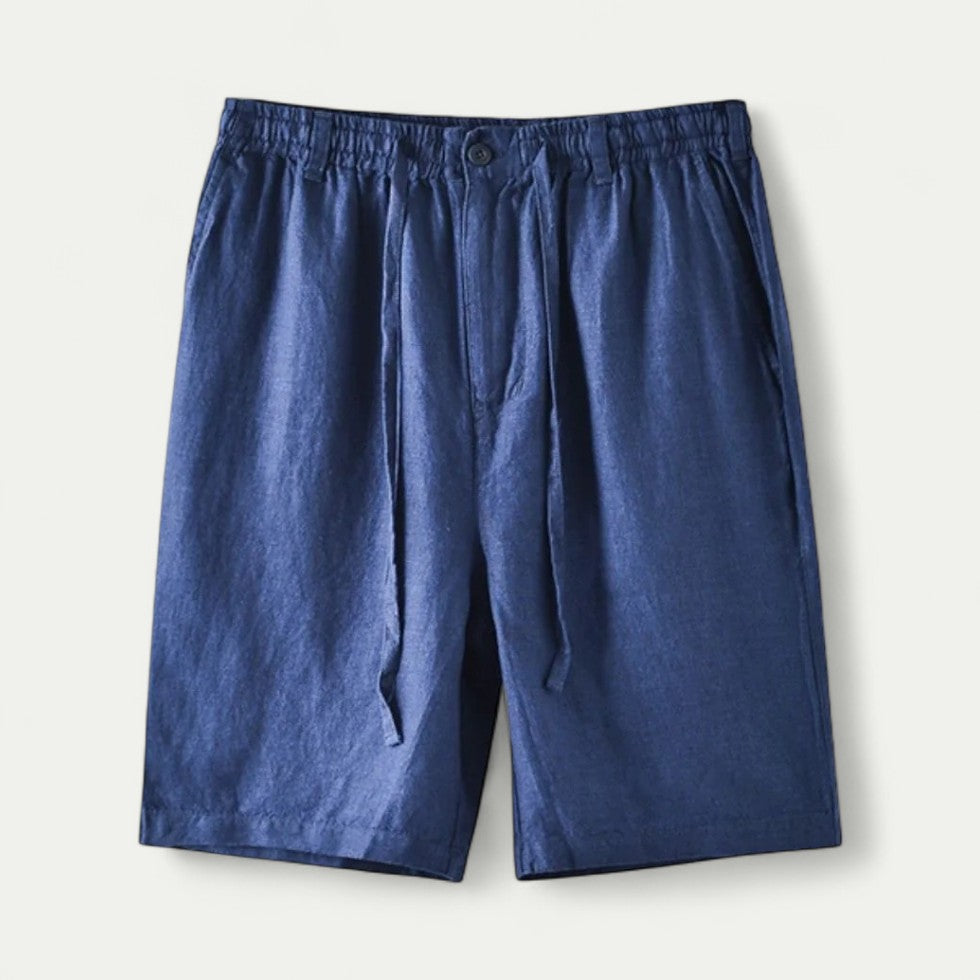 Linen Blend Drawstring Shorts Lightweight Summer Casual Fit