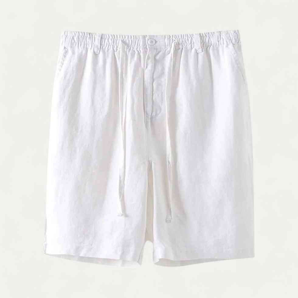 Linen Blend Drawstring Shorts Lightweight Summer Casual Fit
