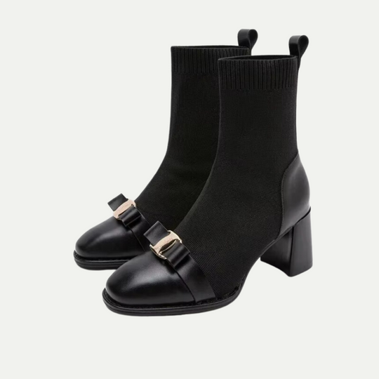 Randimo | Chic Knit Ankle Boots with Metallic Trim