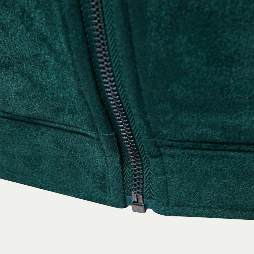 Randimo | Men Suede Bomber Jacket Casual Outerwear