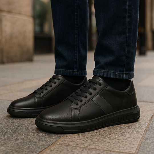 Men Leather Outdoor Non Slip Casual Shoes