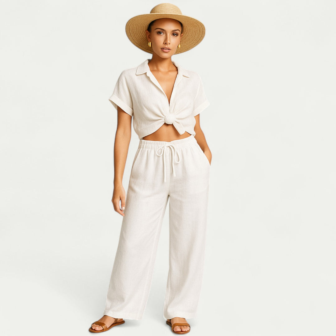 Women Summer Oversized Pure Linen Pants