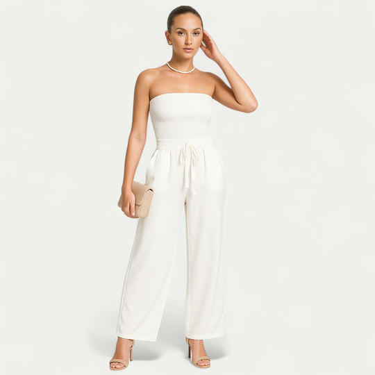 Womens Off Shoulder Casual Jumpsuit Lightweight
