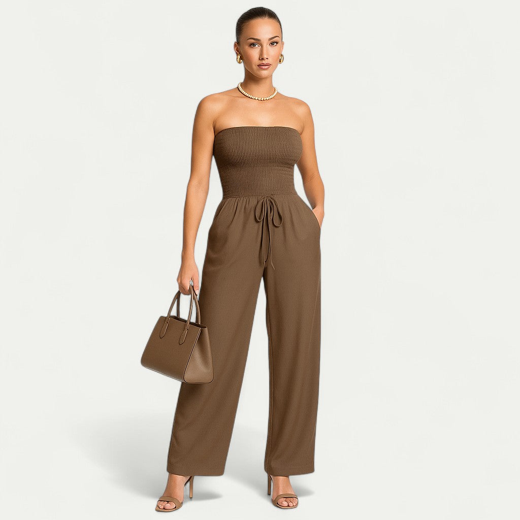 Womens Off Shoulder Casual Jumpsuit Lightweight