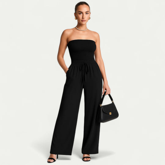 Womens Off Shoulder Casual Jumpsuit Lightweight