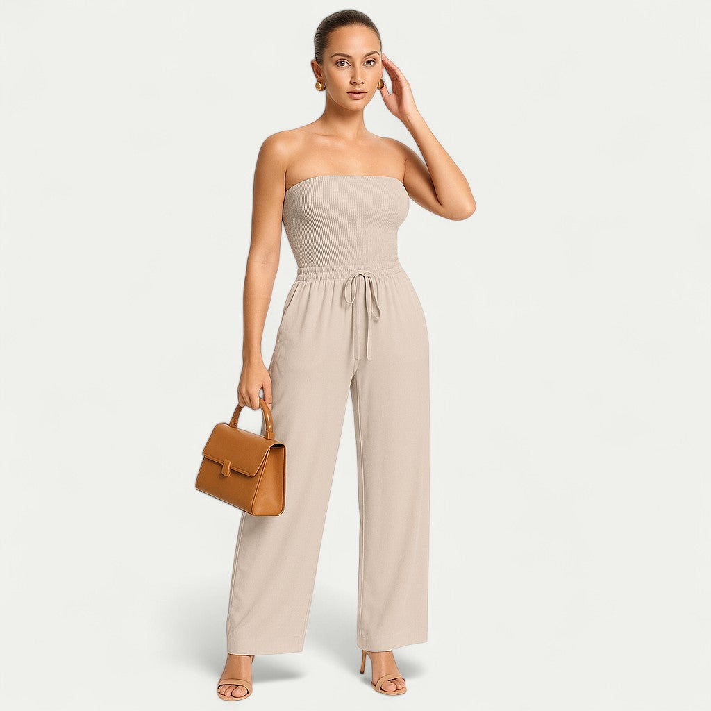 Womens Off Shoulder Casual Jumpsuit Lightweight