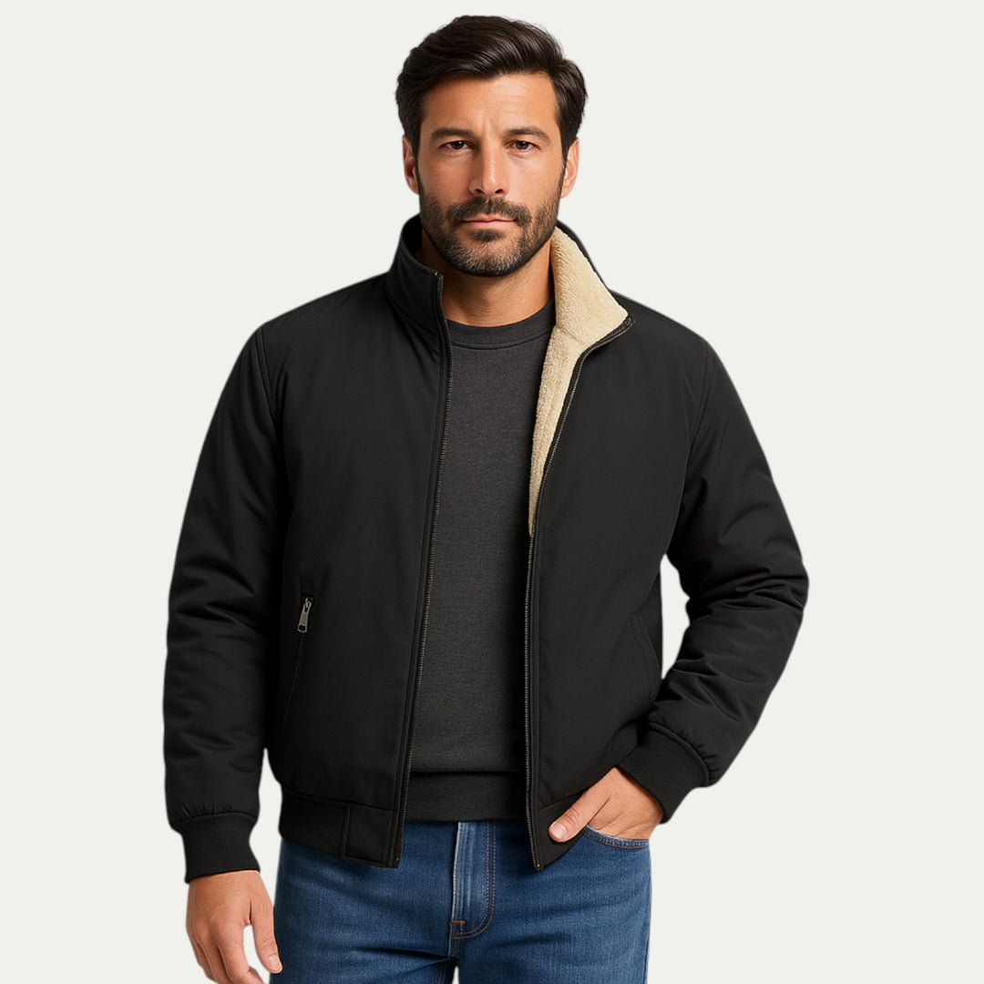 Men Classic Winter Jacket Windproof Insulated Fleece Coat