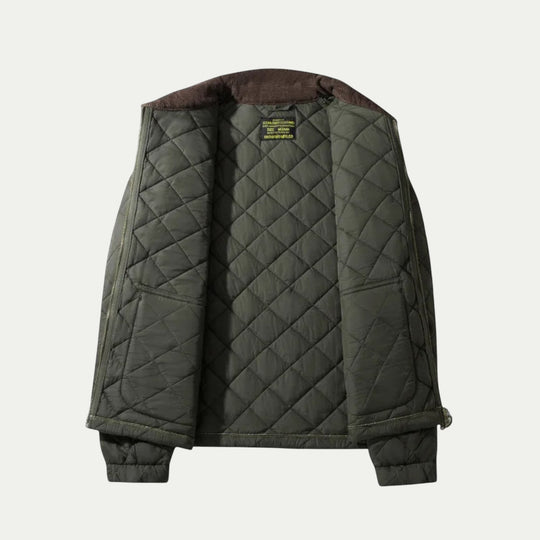 Randimo | Men Quilted Corduroy Military Jacket Windproof Bomber