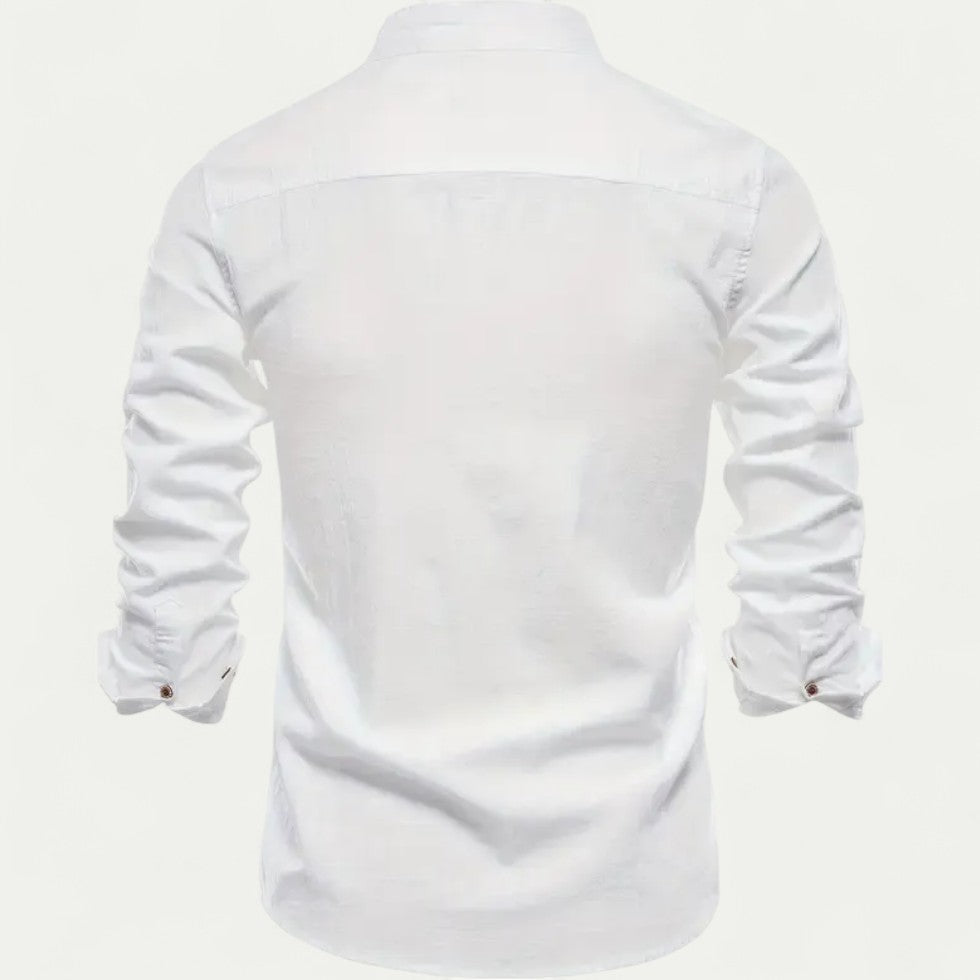 Men's Cotton Long Sleeve Shirt Casual Slim Fit Smart Look
