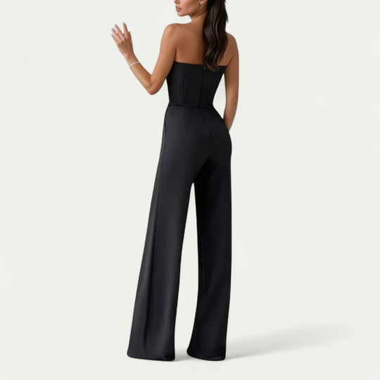 Elegant Strapless Wide Leg Jumpsuit for Formal Occasions