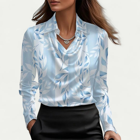 Draped Satin Blouse for Elegant Office and Evening Looks