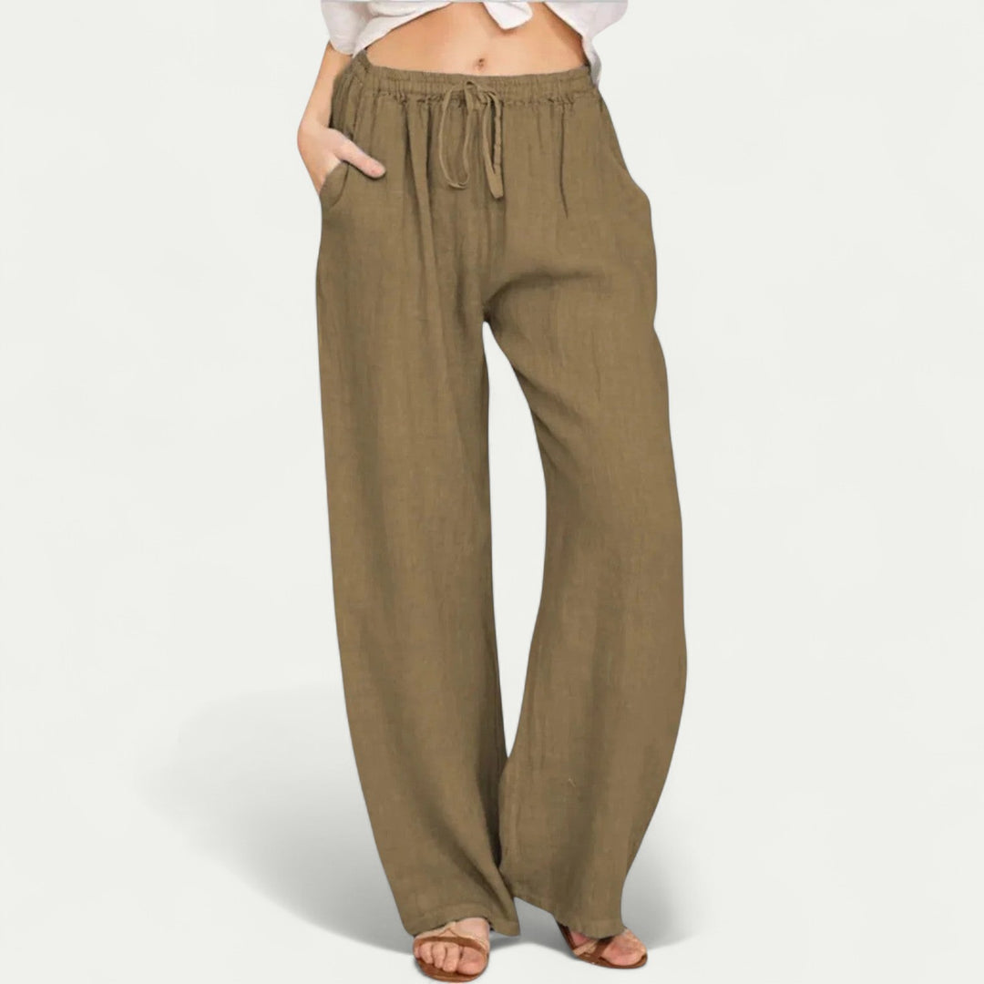 Women Summer Oversized Pure Linen Pants