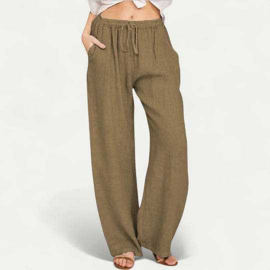 Women Summer Oversized Pure Linen Pants