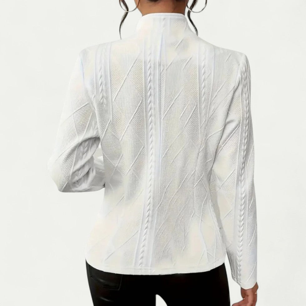 Textured Knit Blazer Jacket for Smart Casual Styling