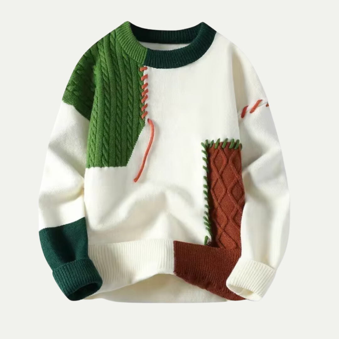 Randimo | Premium Merino Wool® Autumn & Winter Patchwork Sweater