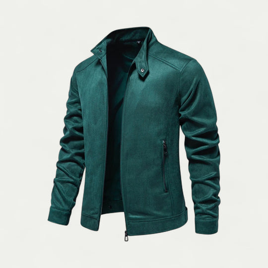 Randimo | Men Suede Bomber Jacket Casual Outerwear
