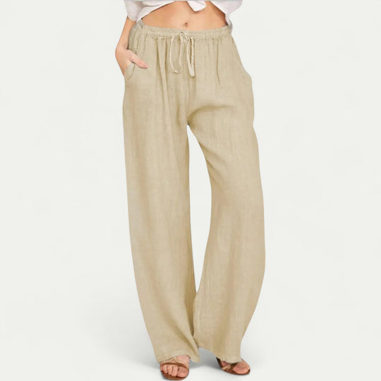 Women Summer Oversized Pure Linen Pants