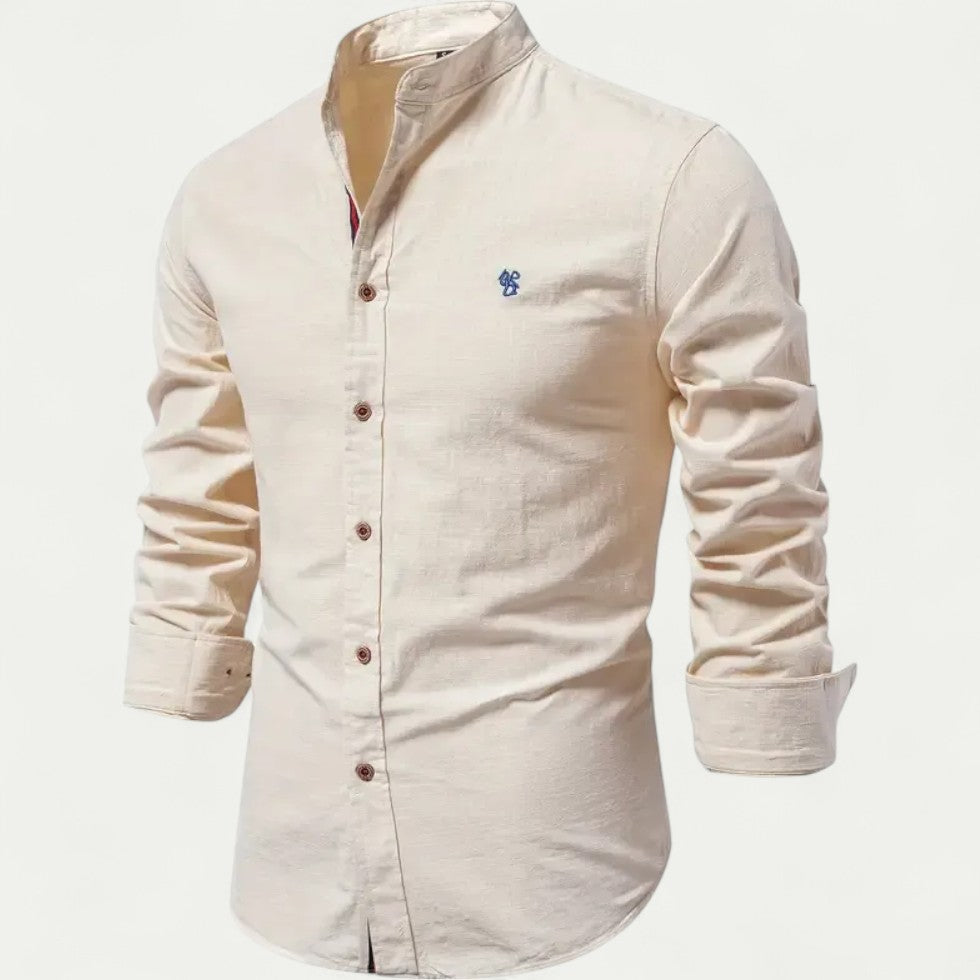 Men's Cotton Long Sleeve Shirt Casual Slim Fit Smart Look