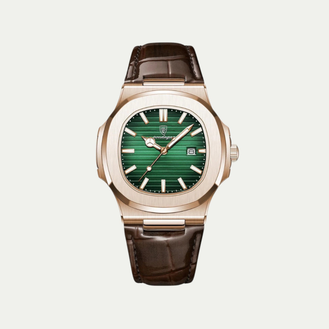 Men Leather Chronograph Watch Lisbon Classic Brown