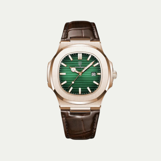 Men Leather Chronograph Watch Lisbon Classic Brown