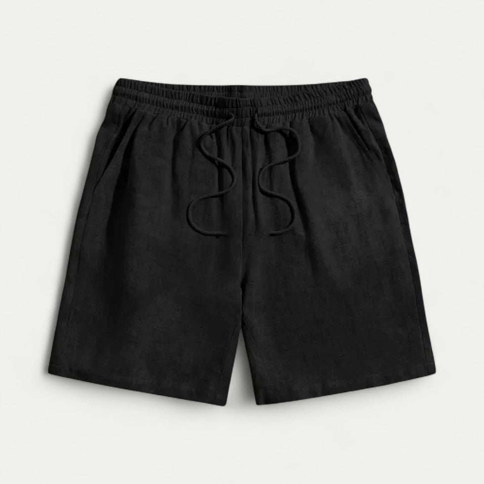 Linen Blend Drawstring Shorts for Summer Comfort