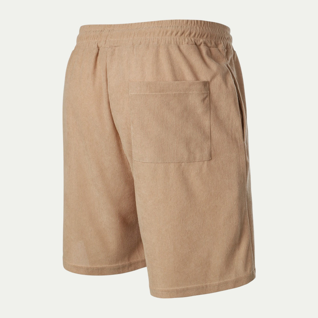 Men Corduroy Drawstring Summer Casual Jogger Shorts