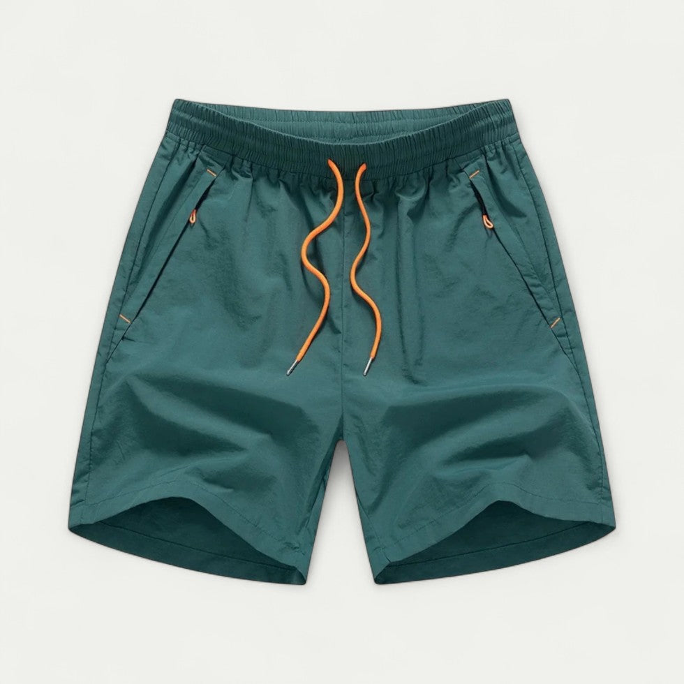Lightweight Swim Shorts with Elastic Waist and Pockets