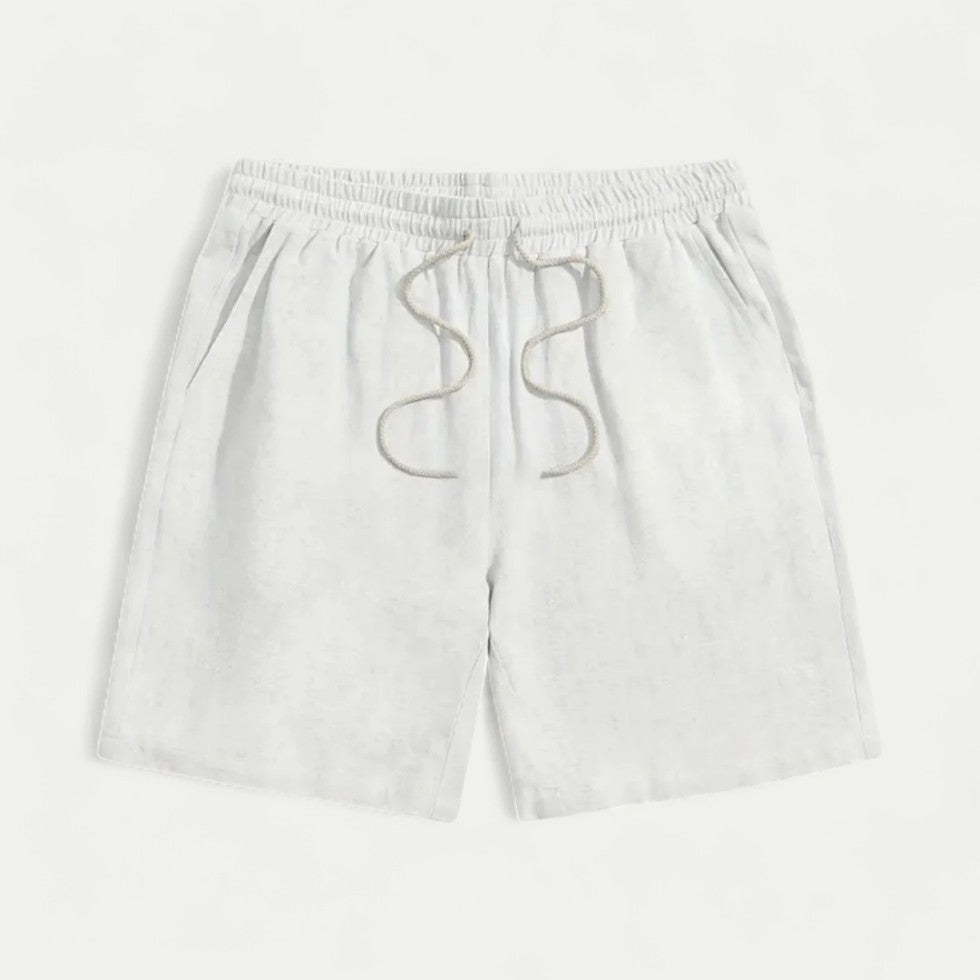 Linen Blend Drawstring Shorts for Summer Comfort