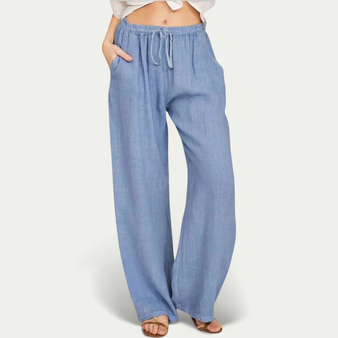 Women Summer Oversized Pure Linen Pants