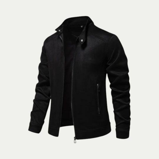 Randimo | Men Suede Bomber Jacket Casual Outerwear