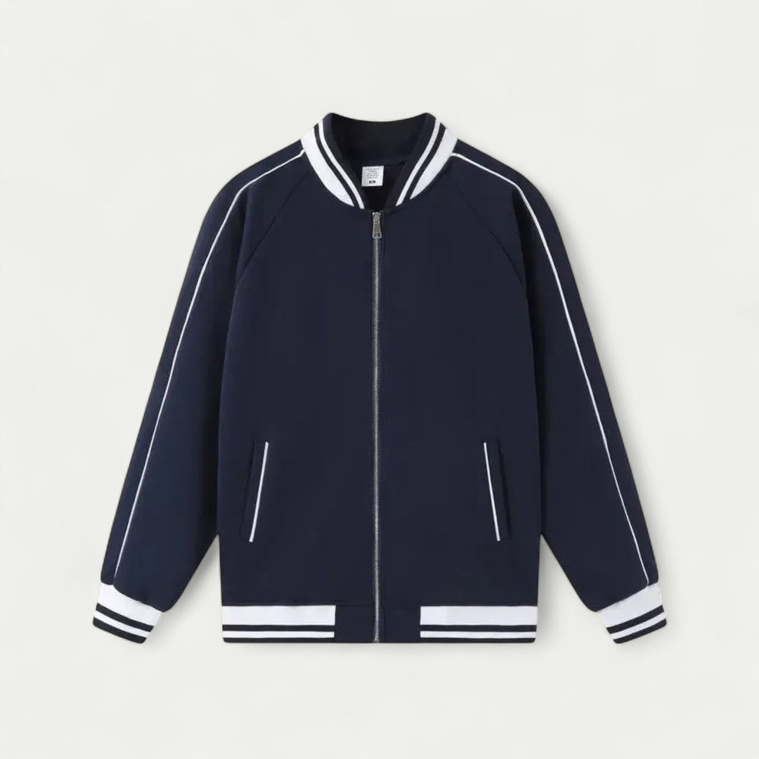 Randimo | Men Old Money Baseball Jacket Loose Fit Cotton Bomber