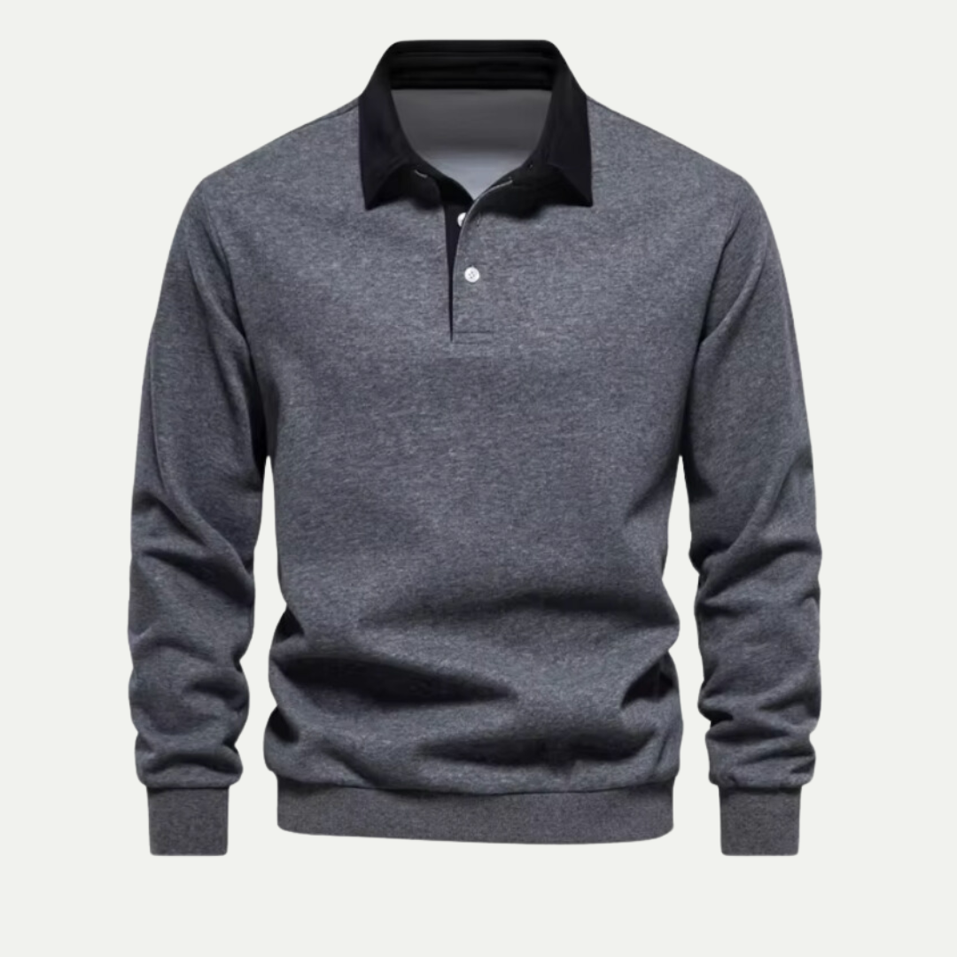 Randimo | Luxe Polo Neck Sweatshirt for Men – Premium Softness & Stylish Comfort