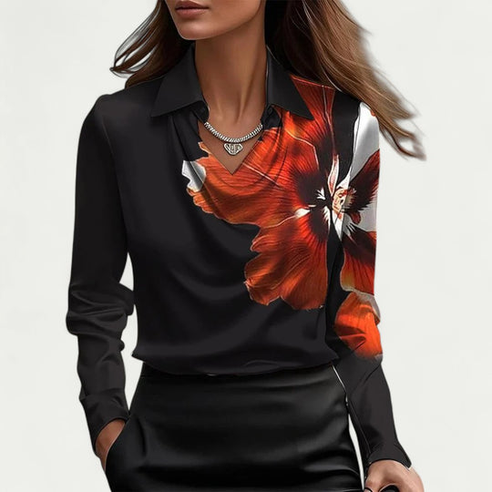 Draped Satin Blouse for Elegant Office and Evening Looks