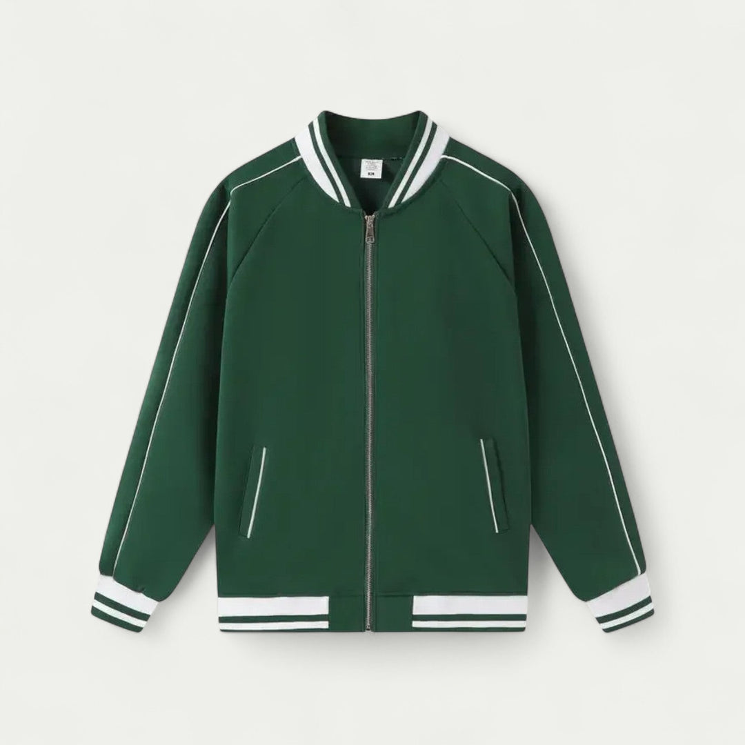 Randimo | Men Old Money Baseball Jacket Loose Fit Cotton Bomber
