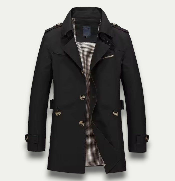 Randimo | Men's Cotton Trench Coat – Business Jacket for Spring