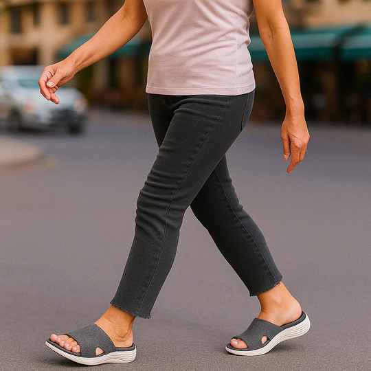 Breathable Wedge Slip On Sandals for Orthopedic Comfort