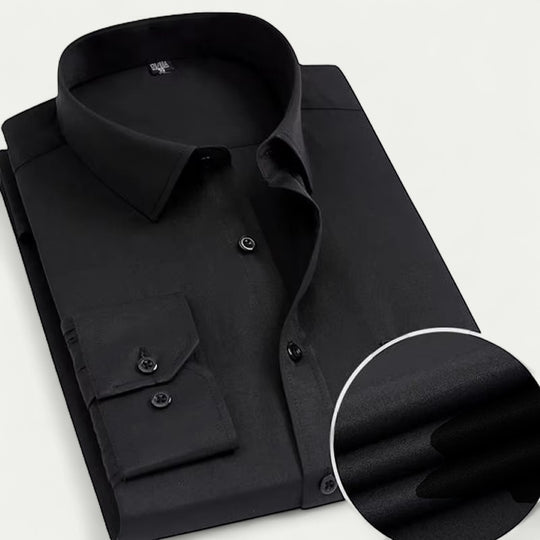 Men's Slim Fit Long Sleeve Formal Cotton Blend Shirt