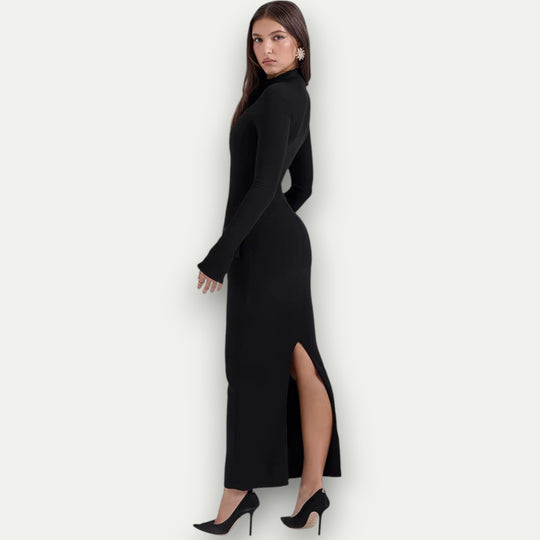 Randimo | Women's Elegant Full Sleeve  O-Neck Maxi Dress